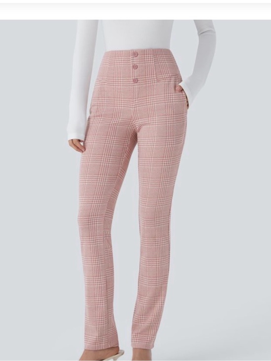 HALARA Pants - Halara Flex™ High Waisted Houndstooth Plaid